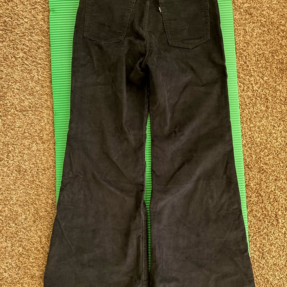 Levi's Black Ribcage Bell 30 x 32 Corduroy Pants flare leg